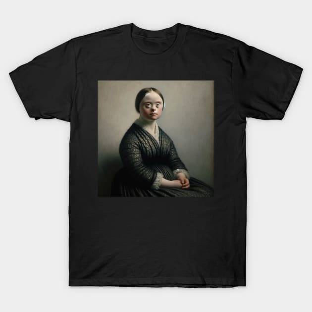 Inclusive Masterpiece: Whistler's Mother World Down Syndrome Day T-Shirt by Edd Paint Something